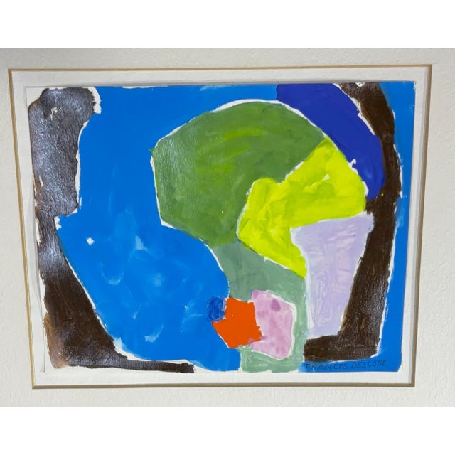 Paper Small Abstract Watercolour Painting by Frances Desloge For Sale - Image 7 of 10