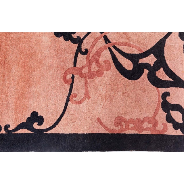 Chinese Art Deco Rug with Dramatic Curvilinear Motif Doris Leslie Blau For Sale In New York - Image 6 of 7