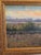 Signed vintage European impressionist oil painting on board with cows in background and lovely sky and horizon. Unable to...