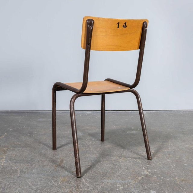 Wood French Mullca Stacking Dining Chair, 1960s For Sale - Image 7 of 9