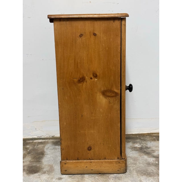 Brown Antique English Pine Pot Cupboard Nightstand For Sale - Image 8 of 8