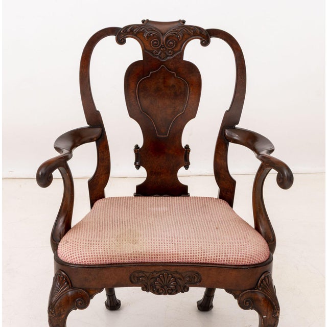 Mid Queen Anne Style Mahogany Chairs, Associated Pair For Sale - Image 4 of 11