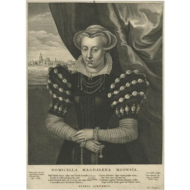 17th Century Portrait of Magdalena Moon, Heroine of the Siege of Leiden in Holland, 1649, Print For Sale - Image 5 of 5