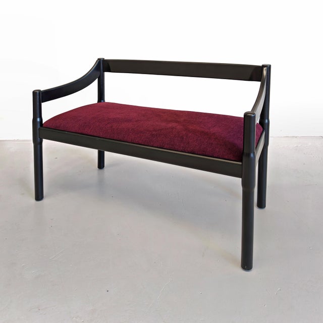 Wood Carimate Sofa Bench by Vico Magistretti for Cassina, 1970s For Sale - Image 7 of 16