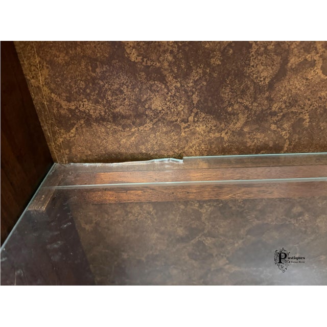 Vintage Lane Staccato Collection Brutalist Style Mahogany Bookcase / Storage Cabinet For Sale - Image 9 of 10