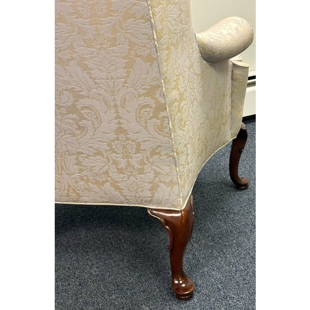 Textile Vintage Southwood Traditional Wingback Chair For Sale - Image 7 of 12
