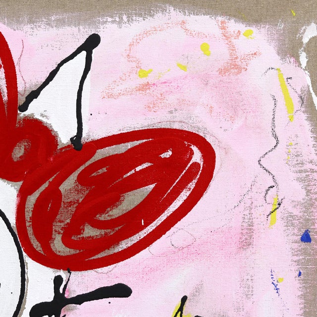 Love Me From a Distance - Original Contemporary Pop Street Art Painting on Canvas For Sale In Los Angeles - Image 6 of 9