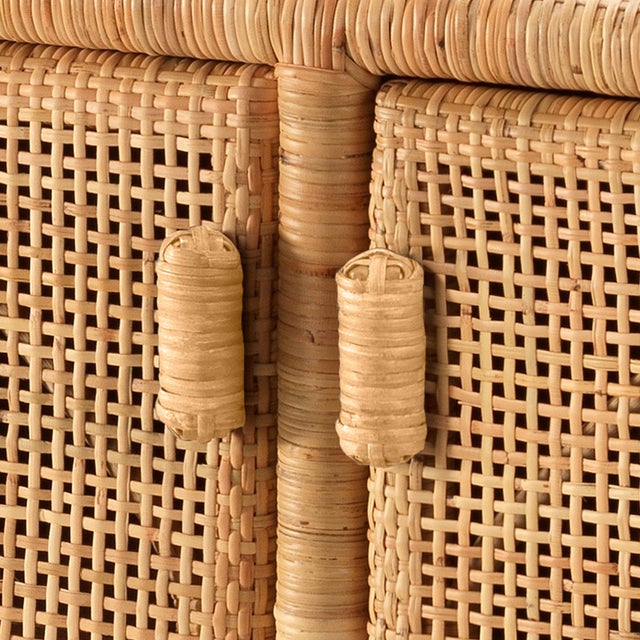 Santa Monica Four Door Sideboard, Mahogany/Rattan For Sale - Image 9 of 10