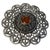 Silver Ottoman Style Turkish Silver Brooch or Veil Pin with Moorish Filigree Lace For Sale - Image 8 of 9