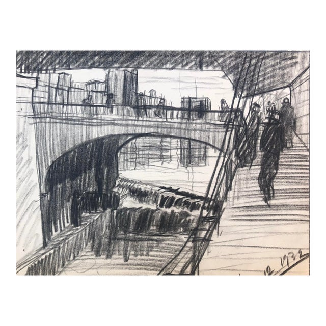 1932 Norman Kent Cityscene For Sale