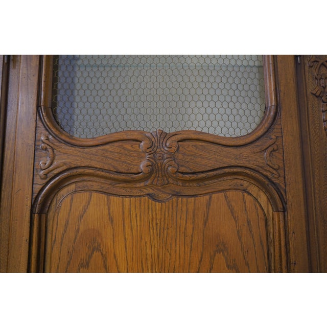 Baker Country French Oak China Cabinet For Sale - Image 12 of 18