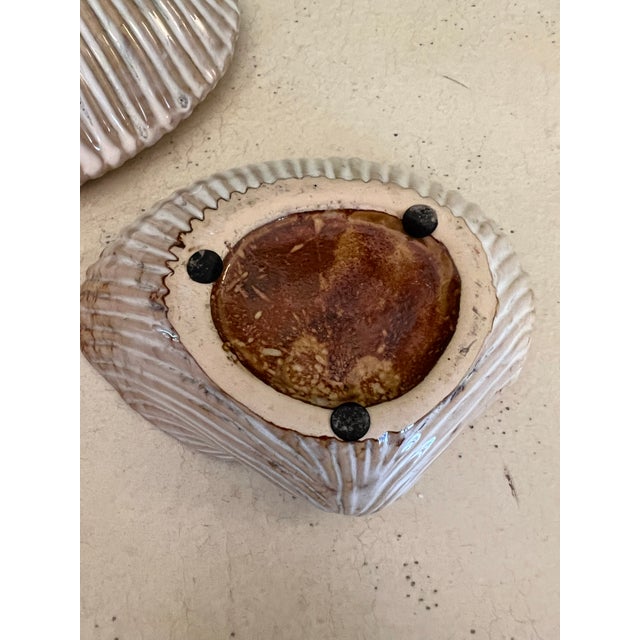 1980s Stoneware Shell Box For Sale - Image 9 of 9