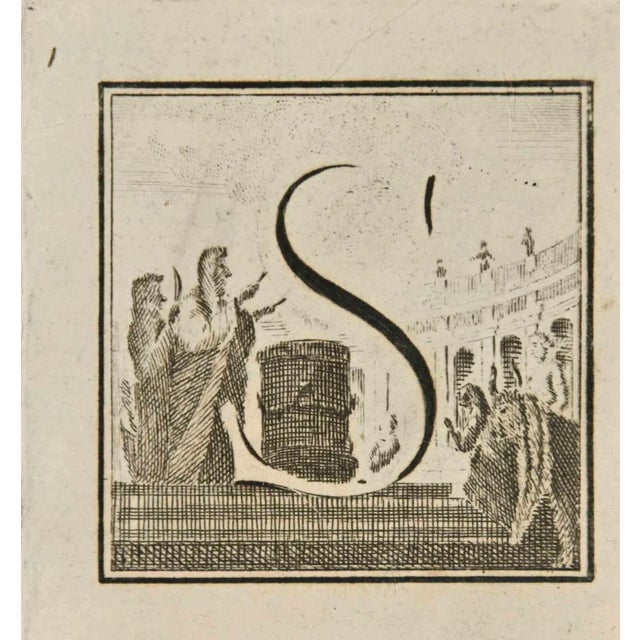Letter of the Alphabet S, from the series "Antiquities of Herculaneum", is an etching on paper realized by Luigi...