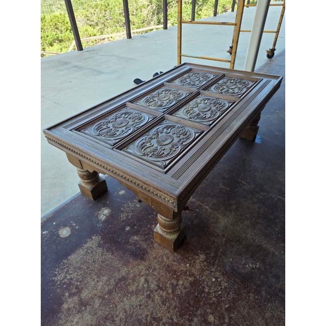 Tan Rustic Ranch Style Coffee Table by Drexel Heritage For Sale - Image 8 of 9