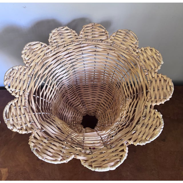 Pair of Large Vintage Wicker Urns For Sale - Image 10 of 17