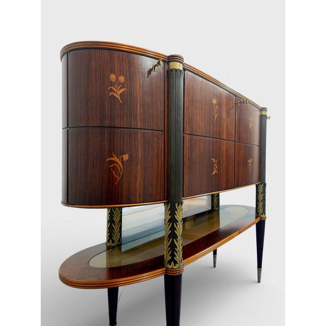Brown Mid-Century Italian Sideboard or Bar Cabinet by Pierluigi Colli, 1940s For Sale - Image 8 of 18