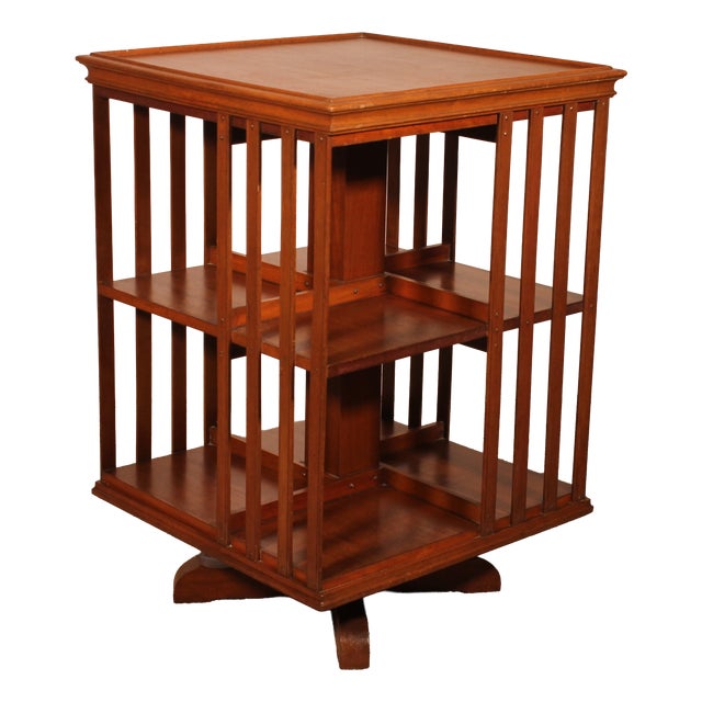 Revolving Bookcase in Light Mahogany, 1890s For Sale