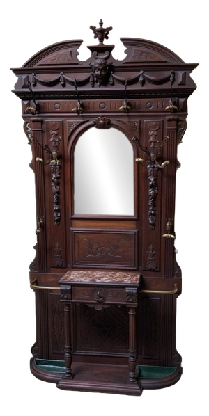 Antique Neo-Renaissance Wall Wardrobe, 1880