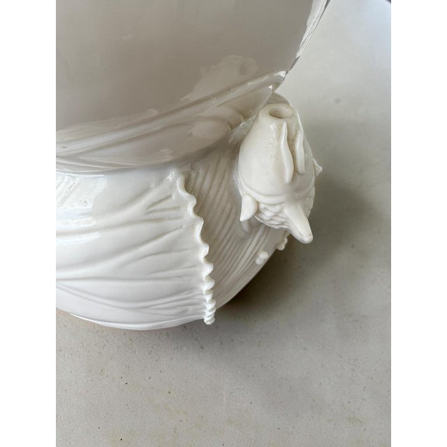 Vintage Chinese White Porcelain Vase – Fine Bone China - Cabbage Leaf Pattern For Sale - Image 11 of 14