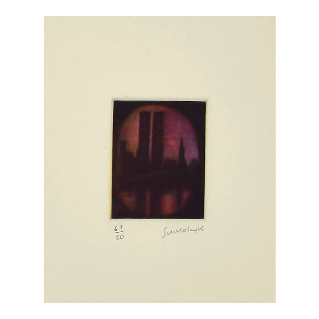 Laurent Schkolnyk, Composition, Etching on Paper, 1990 For Sale