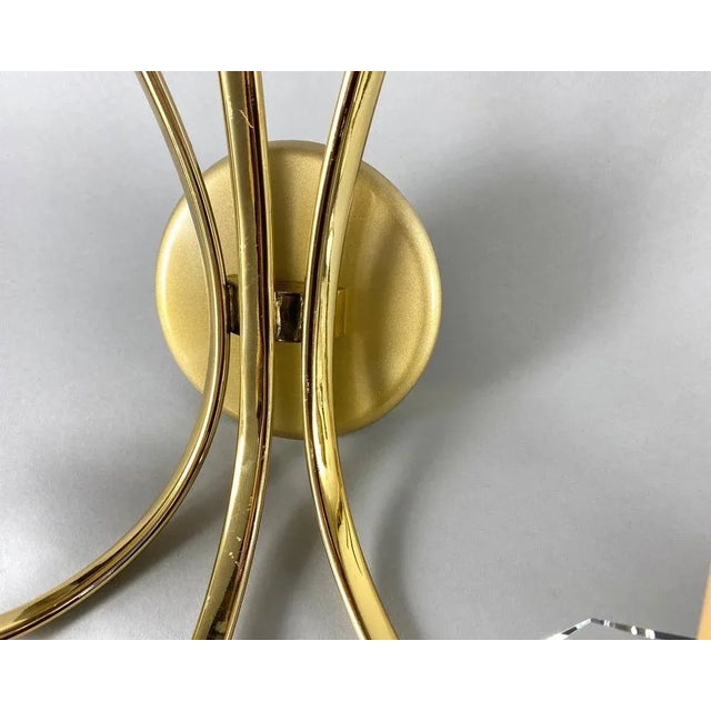 Gold Vintage Wall Lamps in Gilt Brass and Crystal, Set of 2 For Sale - Image 8 of 10