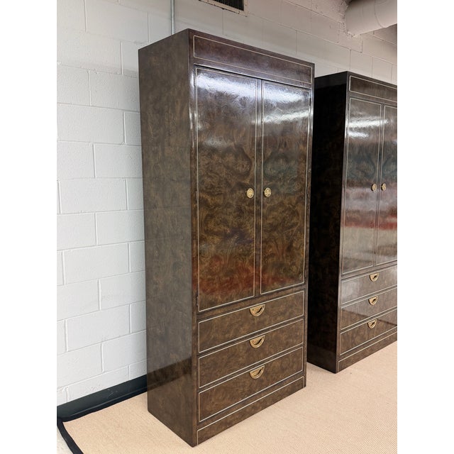 Extraordinary Pair of Mastercraft Wardrobes, Circa 1970's For Sale - Image 9 of 11