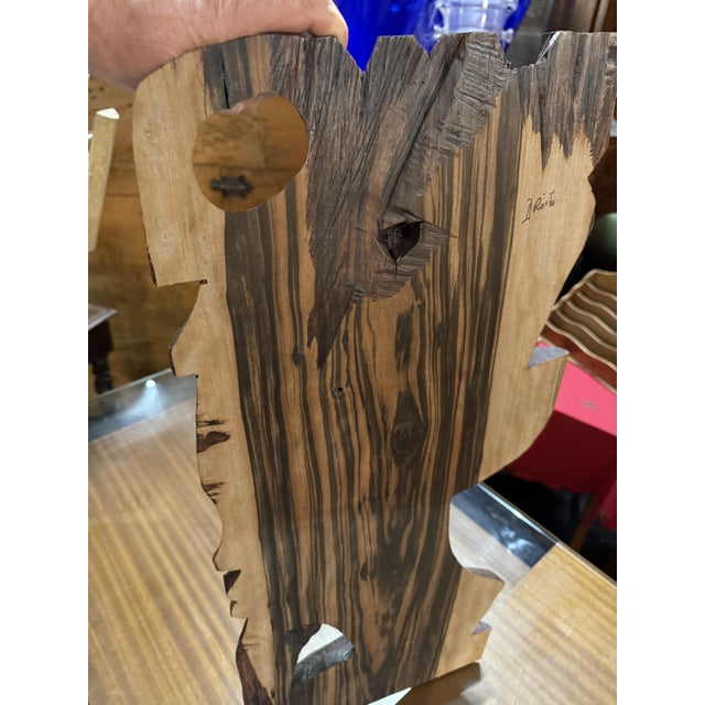 Brown Large African Wedding Masks, 1950s, Set of 2 For Sale - Image 8 of 14