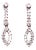 14 Karat White Gold Free Style Diamond Drop / Dangle Earrings For Sale