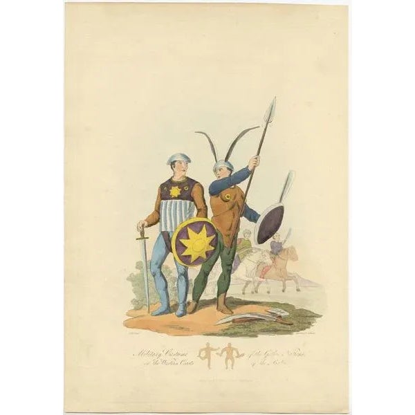 Military Costume of the Gothic Nations on the Western Coasts of the Baltic, 1815 For Sale - Image 3 of 6