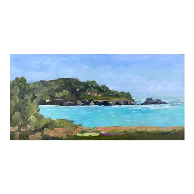 Mendocino Coast, Modern Plein Air Oil Painting For Sale