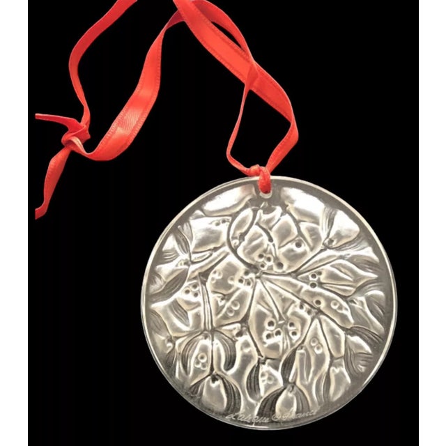 1980s Lalique France Crystal Christmas Ornament For Sale - Image 5 of 5