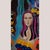 Diana Castro, Portrait with Tropical Motifs, 1990s, Oil on Canvas For Sale - Image 3 of 8