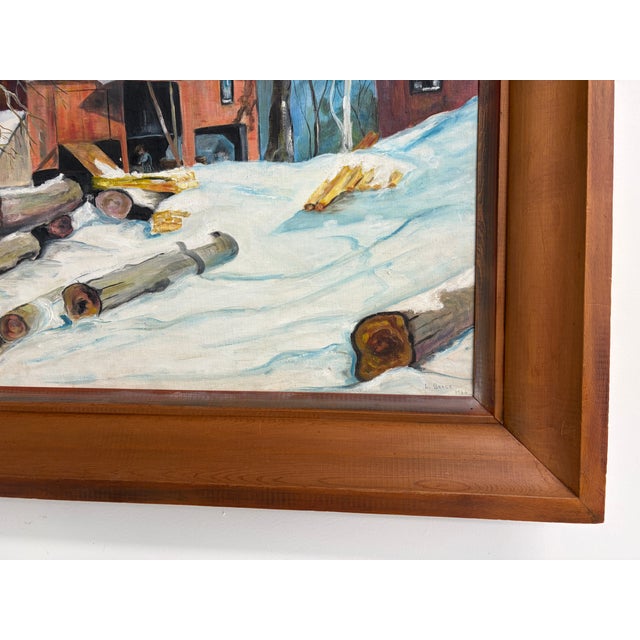 Artist: L. Brade (signed lower right) Date: 1963 Medium: Oil on panel Frame: Original solid wood frame Size: Panel: 30"w x...