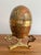 Large 1970s Brass and Enamel Floral Egg Box on Stand For Sale - Image 4 of 8