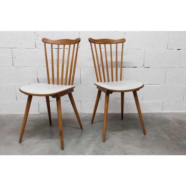 Menuet Chairs with White Vinyl Seats from Baumann, 1960s, Set of 2 For Sale - Image 15 of 18