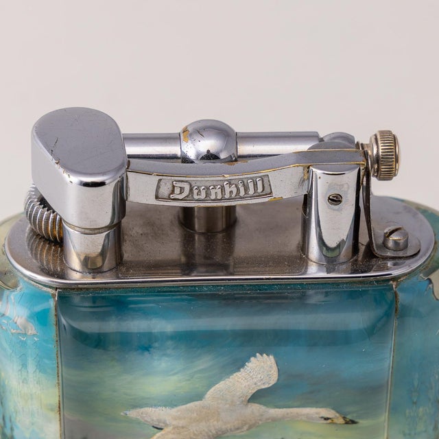 Vintage Aquarium Birds in Flight Table Lighter from Dunhill, 1950 For Sale - Image 12 of 18