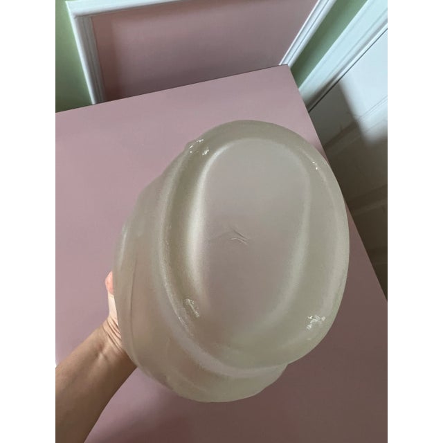 1980 Frosted Drape Glass Vase For Sale In New York - Image 6 of 6