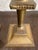Brass Pair of Antique Brass Victorian Candlesticks, Beaded Square Base For Sale - Image 8 of 10