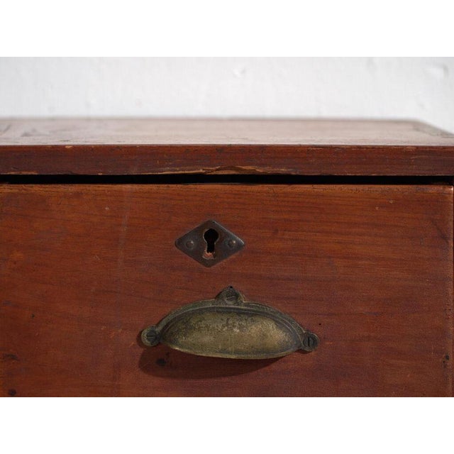 Brown Small Antique Japanese File Cabinet For Sale - Image 8 of 11