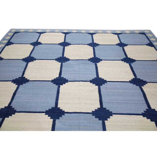 Modern Handmade Turkish Kilim Rug 9'5"x 12'1" For Sale - Image 4 of 7