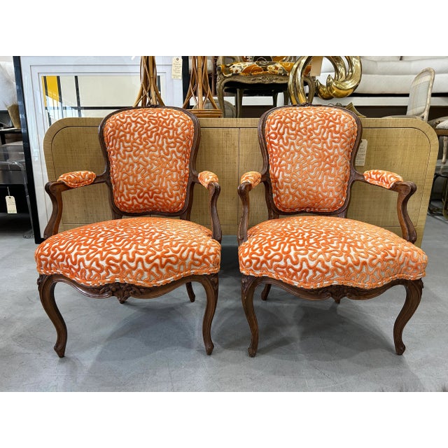 18th Century Louis XV Style Fauteuils, a Pair For Sale - Image 13 of 13