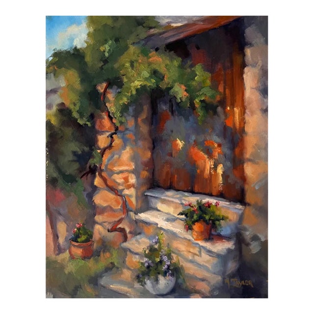 Marjorie Taylor Oil Painting on Canvas Provencal Doorway 2000 For Sale