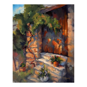 Marjorie Taylor Oil Painting on Canvas Provencal Doorway 2000