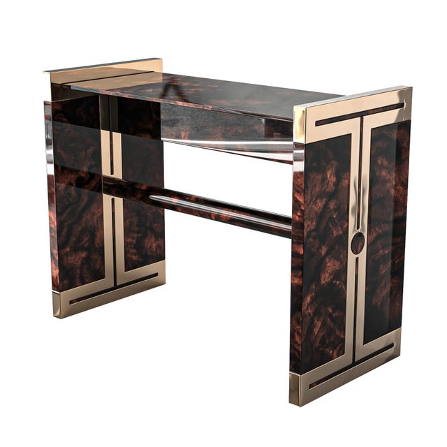 "La Perla Prescelta" Desk With Bronze Details, Hand Made Bizimyer Furniture. Unmatched. Unrivalled. Designed by Hasan...