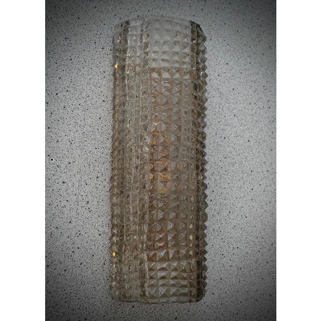 Art Deco Style Golden and Smoky Murano Glass Color and Brass Wall Sconce, 2000s For Sale - Image 10 of 10
