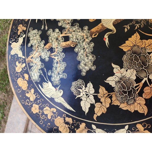 Tilt Top Chinoiserie Lacquered Table For Sale - Image 10 of 12
