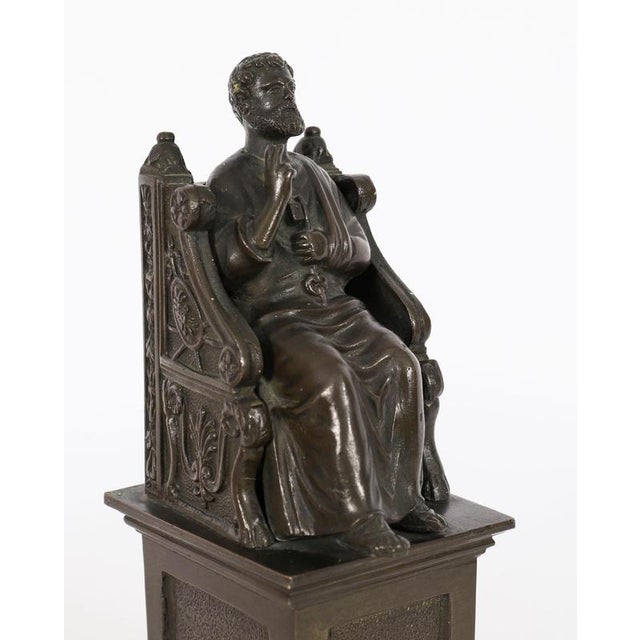 Antique Italian Grand Tour Patinated Bronze Sculpture of St Peter, 19th Century For Sale - Image 5 of 11