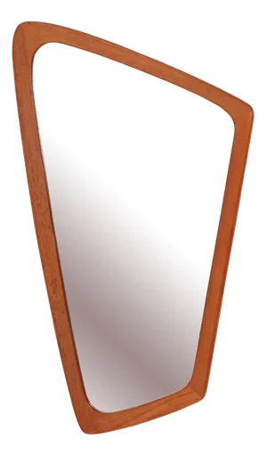 Mid-Century Modern Teak Wall Mirror, Denmark, 1950s