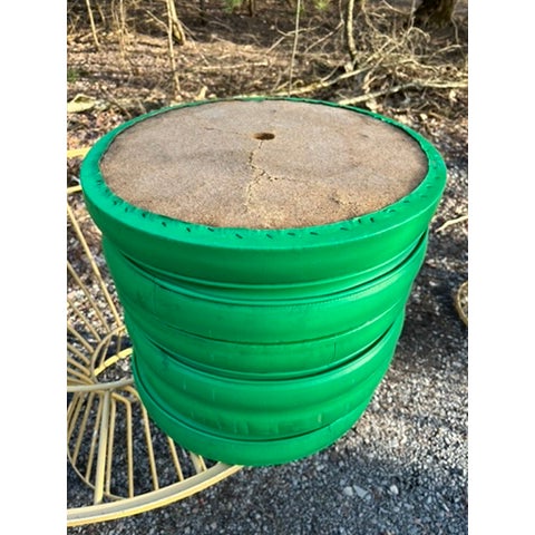 Vintage Iron Outdoor Dining Table and Chairs Set of 7 For Sale - Image 17 of 18