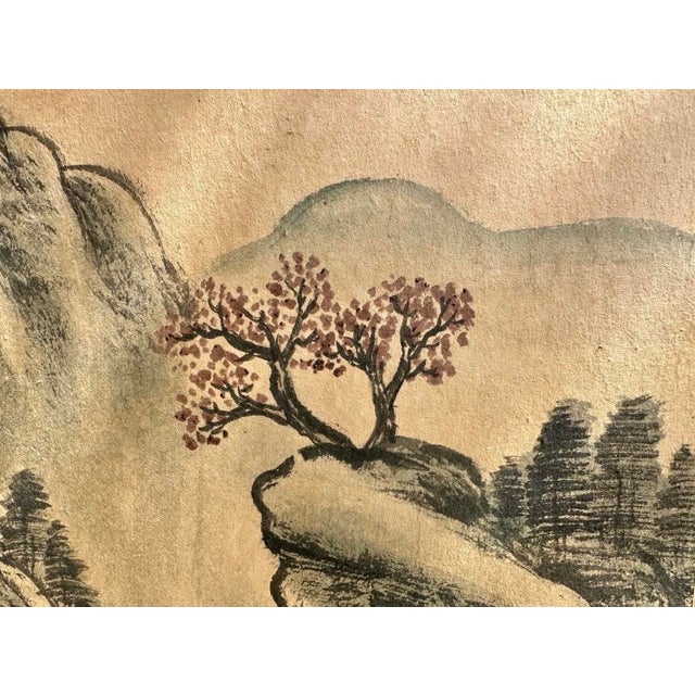 Korean Joseon Period Four-Panel Folding Screen With Tiger Hunt and Calligraphy, For Sale - Image 14 of 18